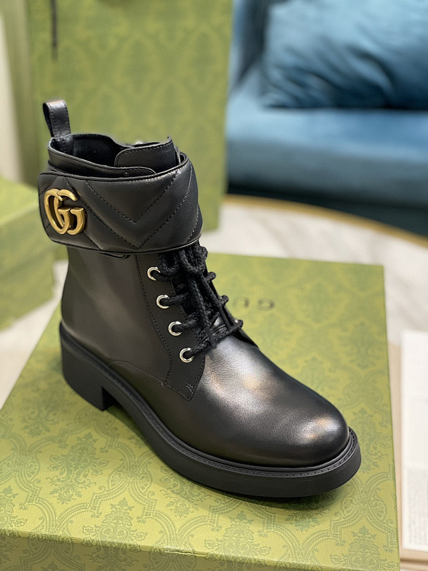 GUCCI SHOES Gucci Women's ankle boot with Double G 670397(220usd)(4A60)