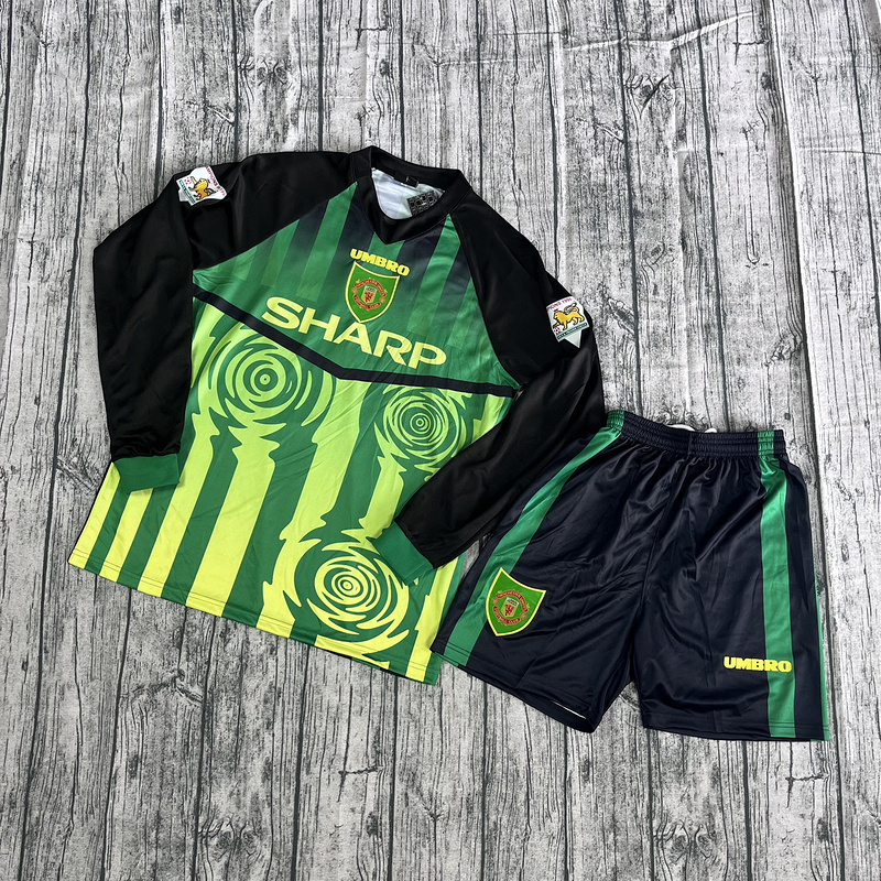 vintage MUnited Schmeichel Retro soccer jersey 1998 99 maglia calcio maillot football c