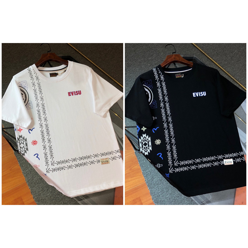 EVISU 1680）EVISU 福神 24新款 家徽 字母 民族風 印花 短袖 短T 潮流 時