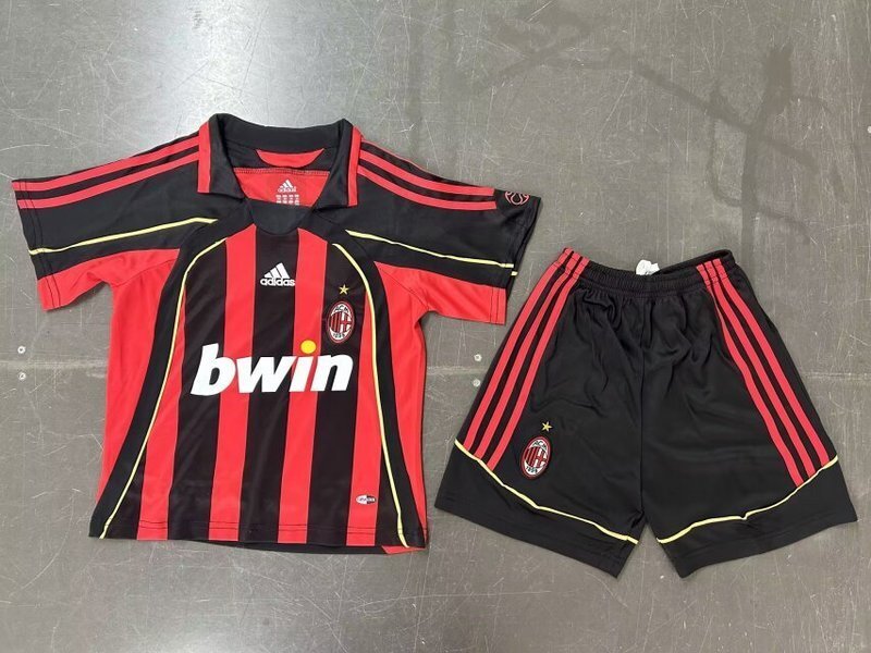 retro jersey AC Milan retro Kids sets 2006 maglia calcio maillot football camisetas futbol46F