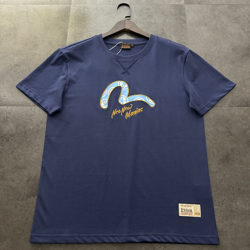 EVISU 1580）EVISU 福神 25新款 繡布 刺繡 海鷗 字母 短袖 短T 時尚 潮流