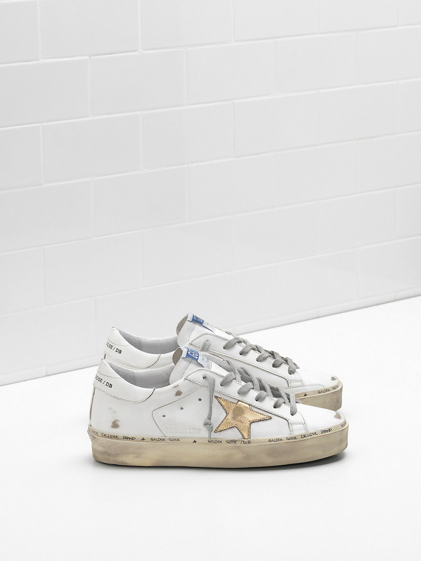 golden goose HI STAR Sneakers G33WS945.A7 Upper in calf leather Slight vintage treatment Star