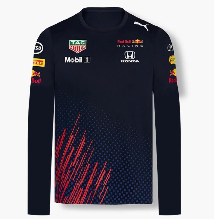 mercedes RedBull 2021 F1 long sleeves blue T shirt9749