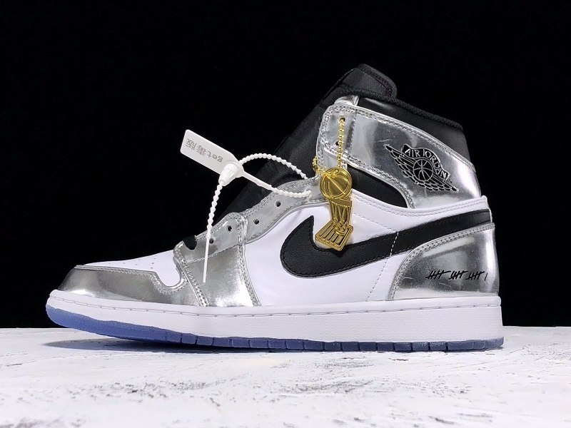 jordan 1 490 AQ7476 016 GET AIR JORDAN 1 RETRO HIGH THINK 16 CHROME BLACK WHITE TURBO B494