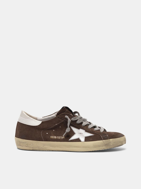 golden goose Super-Star sneakers in suede with silver star(B952)