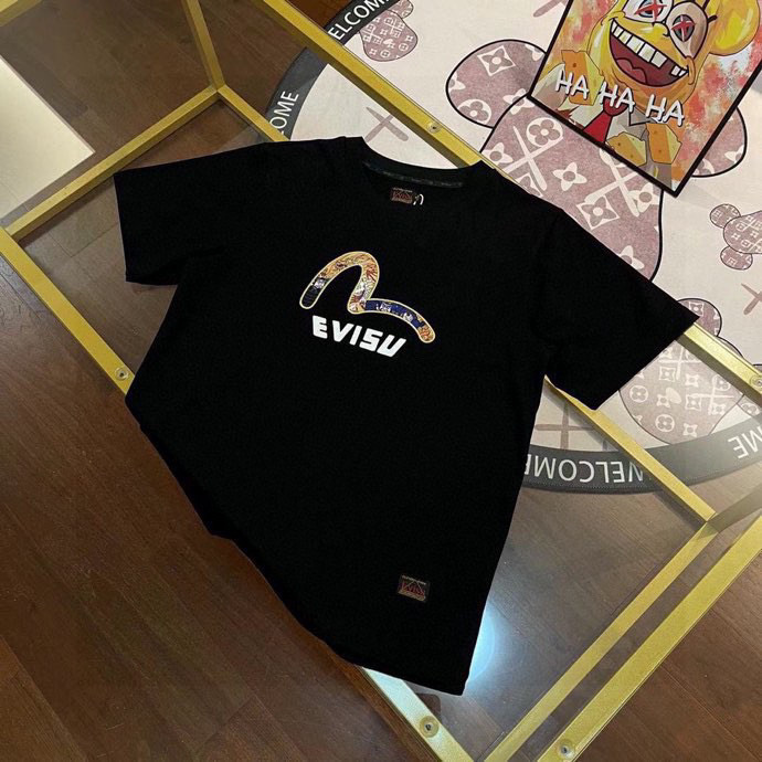 EVISU 1680）EVISU 福神 24新款 繡布 海鷗 家徽 龍 口袋 短袖 短T 時尚 �