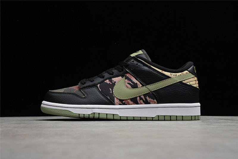 dunk 400 DH0957 001 DUNK LOW SE CRAZY CAMO BLACK OIL GREEN WHITE TOTAL ORANGE UNSIEX 36 47 40