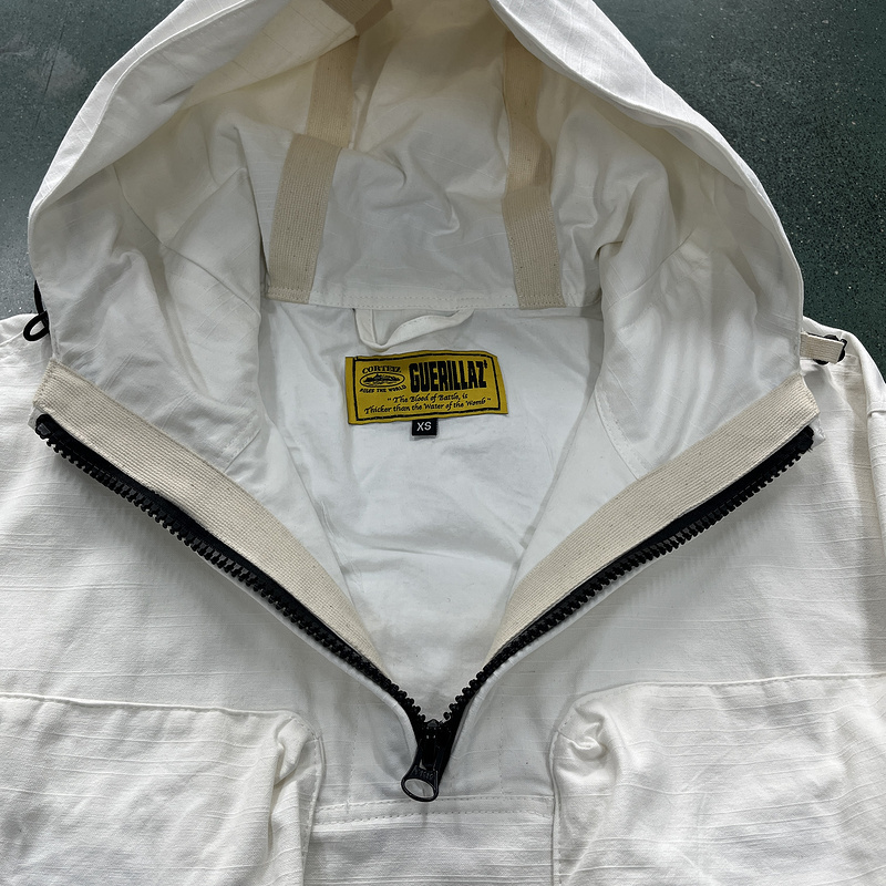 corteiz 290 Slant pocket white jacket 1364