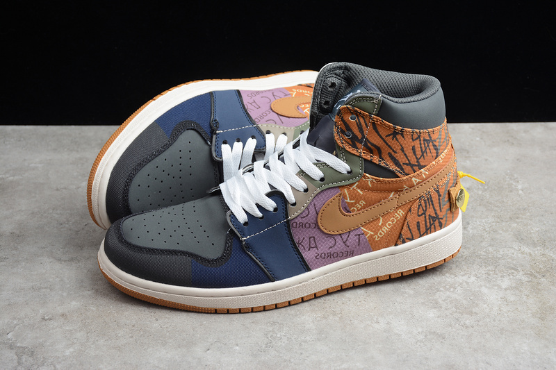 jordan 1 320 683798 002 TRAVIS SCOTT X AIR JORDAN 1 HIGH OG CACTUS JACK BLUE MULTI COLOR D5EF