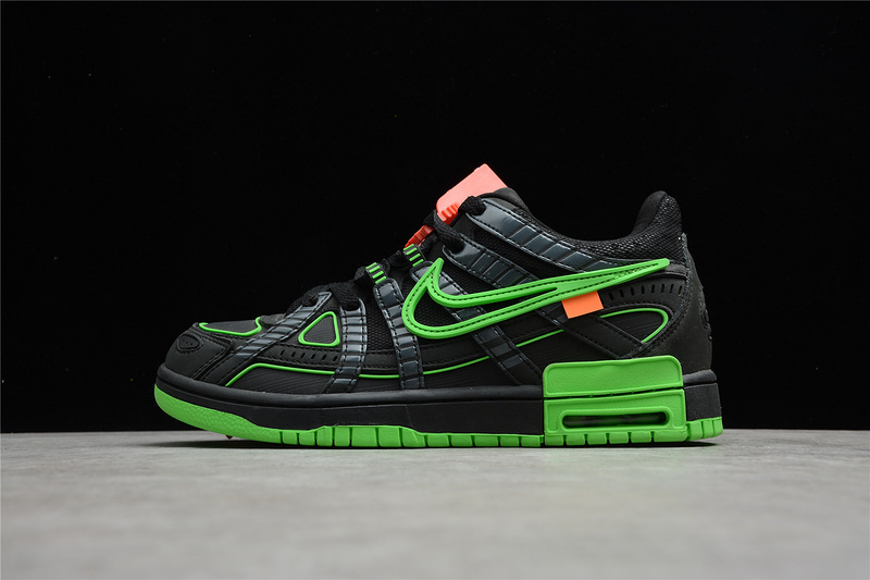 dunk 380 CU6015 001 OW X AIR RUBBER DUNK BLACK WHITE GREEN STRIKE WOMAN 36 39 MAN 40 45 EF28