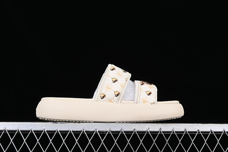 Sandal 【190】[F12W321503FAG]-[FILA THICK SOLED CASUAL BEACH SLIPPERS BEIGE]-[WOMAN︰35.5-