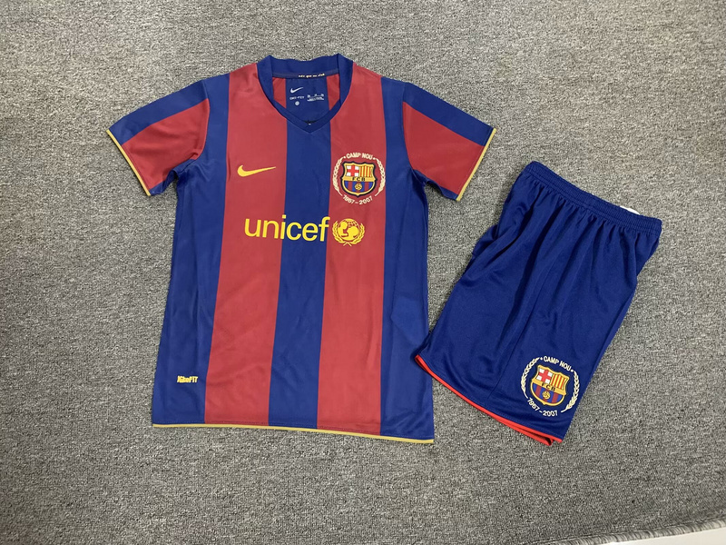 retro jersey Messi retro home Kids 2007 Sets maglia calcio maillot football camisetas f