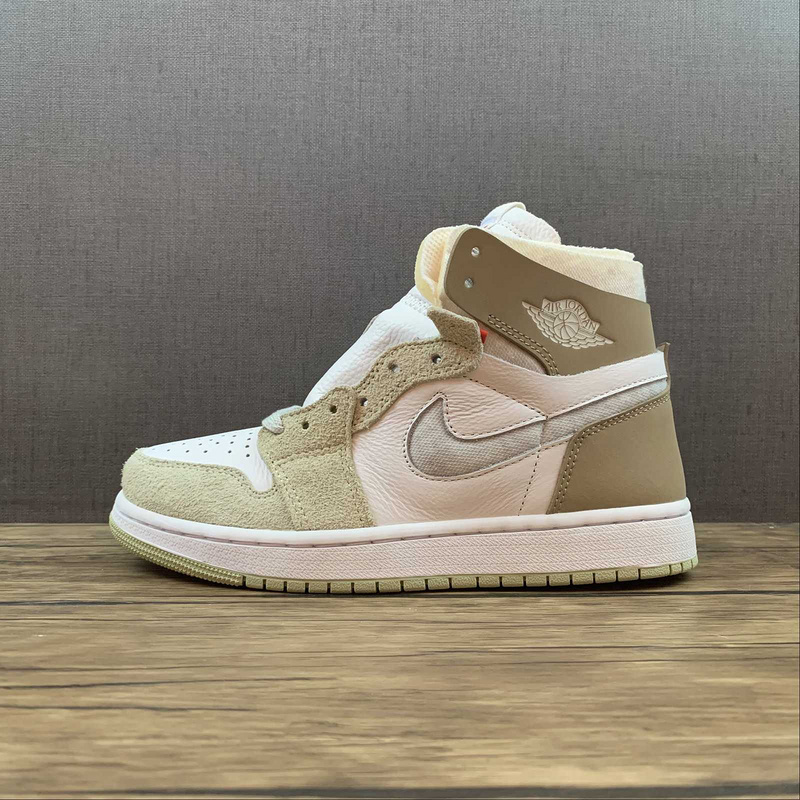 jordan 1 380 CT0979 102 AIR JORDAN 1 ZOOM CMFT WHITE GREY HEATHER OLIVE AURA KHAKI UNISEX 36