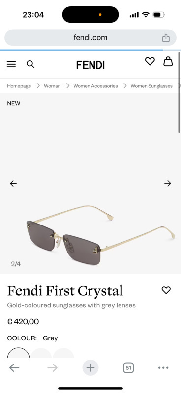 Fendi glasses -FENDI 005375E9