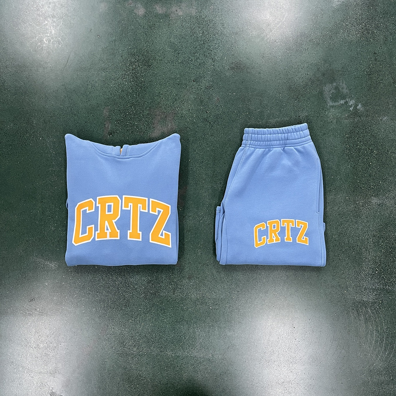 corteiz 360 baby blue letter suit 8D8E