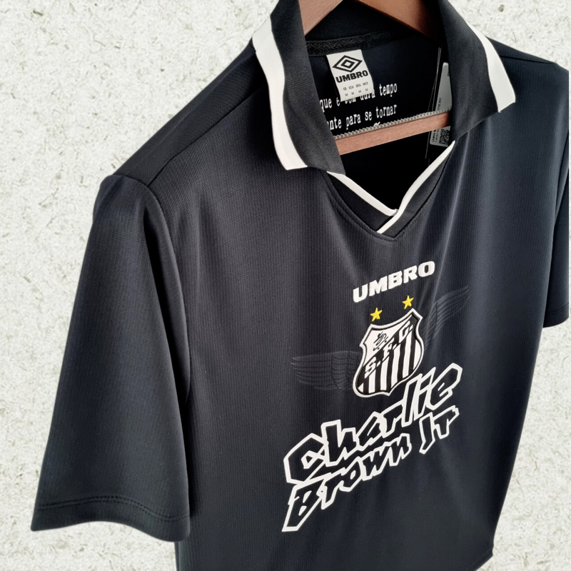 2223 Santos UMBRO DAYS OF GLORY Black soccer jersey Camiseta de fuyupoo camisas de time