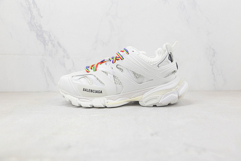 BALENCIAGA TRACK 【630】[OK BA﹡LEN﹡CIAGA TRACK MULE CLEAR SOLE SNEAKERS 3.0 WHITE∕MULTI-COLOR]-[