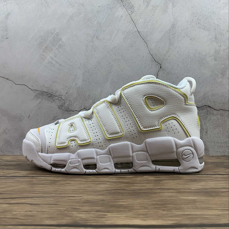 uptempo 350 DM3035 100 AIR MORE UPTEMPO WHITE WHITE LIGHT CITRON WOMAN 36 39 MAN 40 45 DAD4