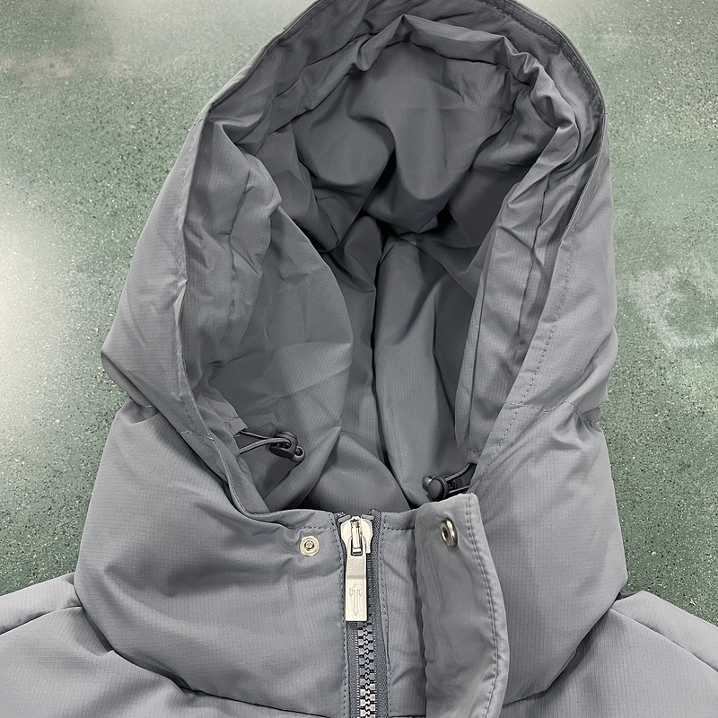 trapstar 419 Decoded 2022 hooded puffer GREY C3B1
