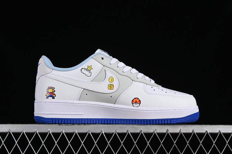 air force 1 320 FB1844 222 AIR FORCE 1 07 LOW MARIO WHITE GREY BLUE WOMAN 36 39 MAN 40 45 71E