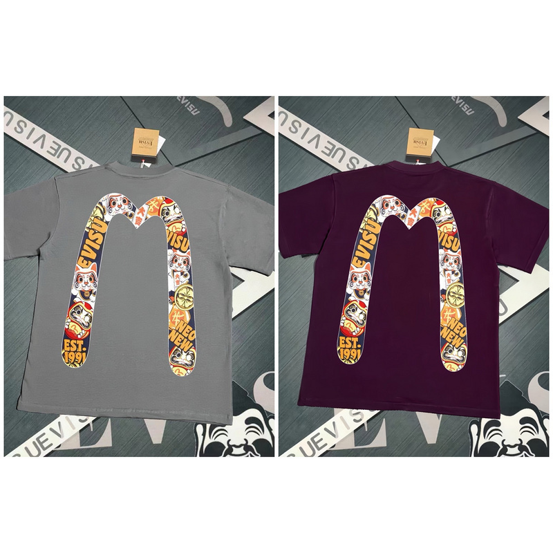 EVISU 1580）EVISU 福神 25新款 達摩 不倒翁 招財貓 大m 家徽 字母 短袖