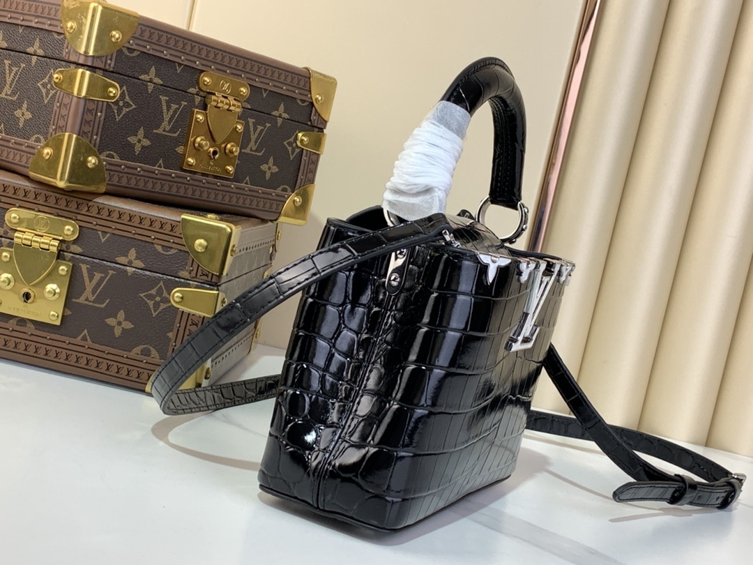 LV-Handbags M94227 48865 Black (Crocodile print - Floral Fritillary)(C510)