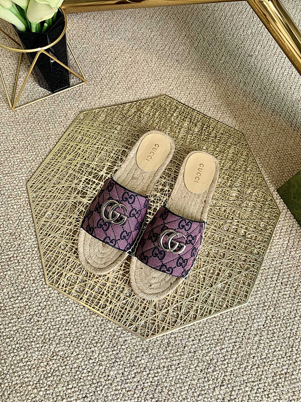 GUCCI SHOES Gucci Multicolor espadrille sandal 663678(130 usd)(0AF6)