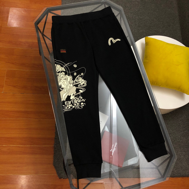 EVISU 1680）EVISU 福神 24新款 字母 佛頭 長褲 棉褲 時尚 潮流 彬895C