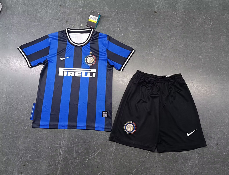 vintage Inter Milan home retro Kids 2009 Sets maglia calcio maillot football camisetas