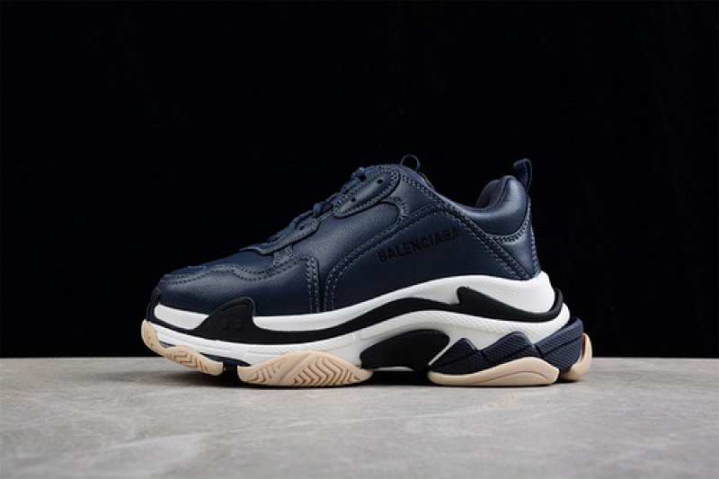 BALENCIAGA TRIPLE S 【440】[W2FAD4197]-[A﹡D X BA﹡LEN﹡CIAGA TRIPLE S SNEAKERS DARK BLUE∕WHITE∕BLA