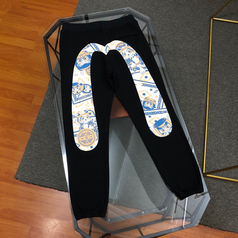 EVISU 1680）EVISU 福神 24新款 海鷗 大M 招財貓 長褲 棉褲 時尚 潮流 宇