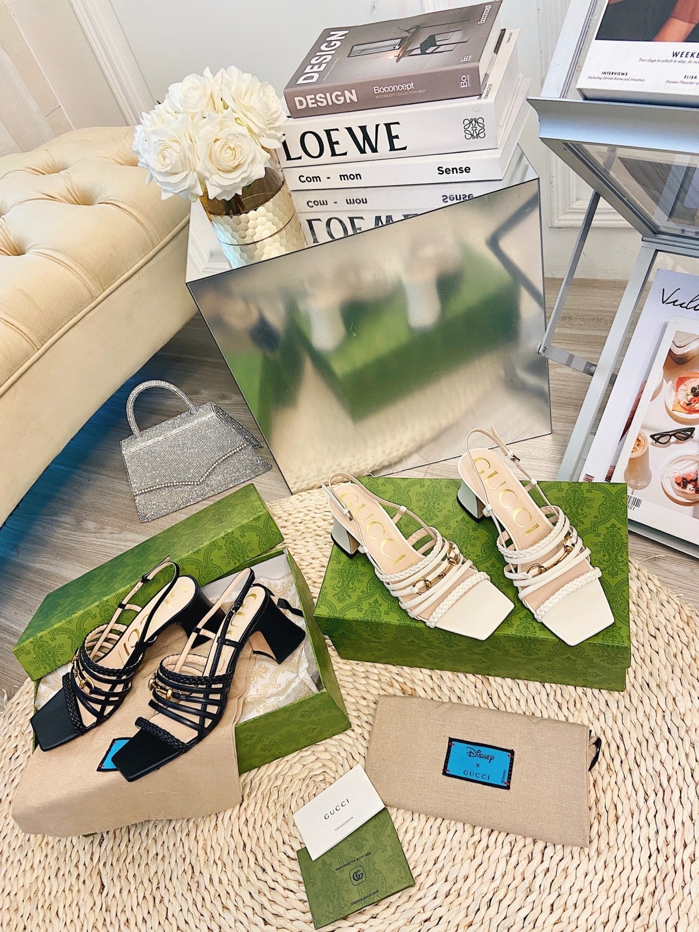 GUCCI SHOES Gucci women's leather sandal with horsebit 645404(150 usd)(D100)