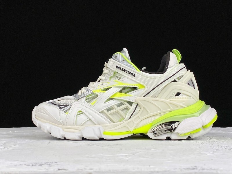 BALENCIAGA TRACK 【750】[OK BA﹡LEN﹡CIAGA TRACK 2.0 SNEAKER WHITE∕GREEN]-[WOMAN︰35-39]-[MAN︰40-45