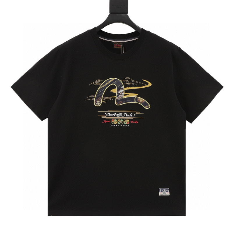 EVISU 1580）EVISU 福神 25新款 繡布 刺繡 海鷗 山海 字母 短袖 短T 潮流