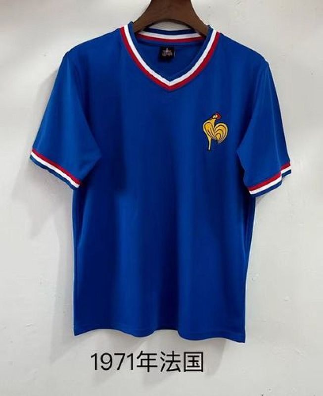 retro jersey France retro soccer jersey 1971 maglia calcio maillot football camisetas f