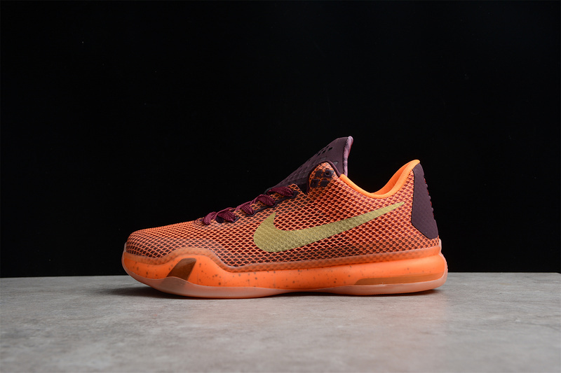 kobe 360 705317 676 KOBE 10 SILK MERLOT METALLIC GOLD VILLAIN RED TOTAL ORANGE MAN 40 46 39A5