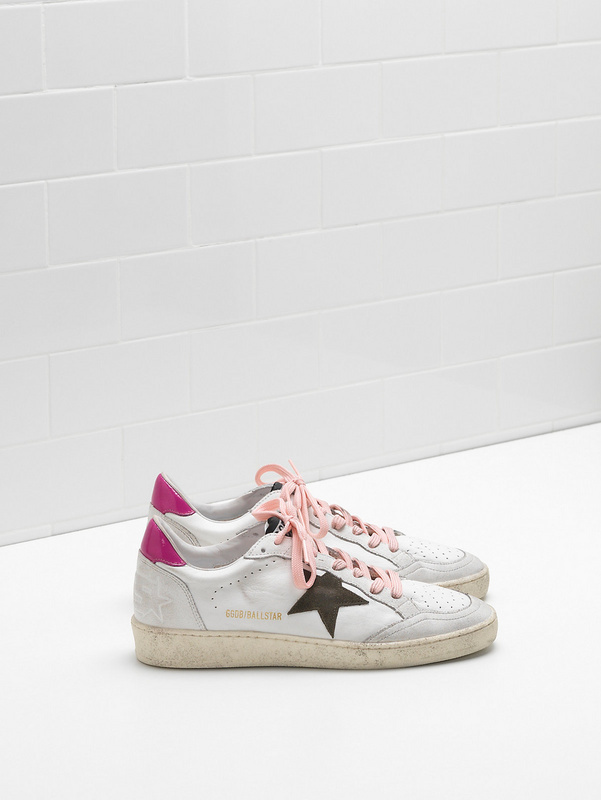 golden goose BALL STAR Sneakers G32WS592 Upper In Calf Leather Suede Star Heel Glossy Leather