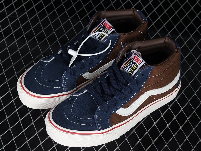 [VN0A4UWI06F]-[SK8-MID NAVY BLUE∕DARK BROWN∕WHITE-RED]-[WOMAN︰35-39]-[MAN︰40-44](A663)