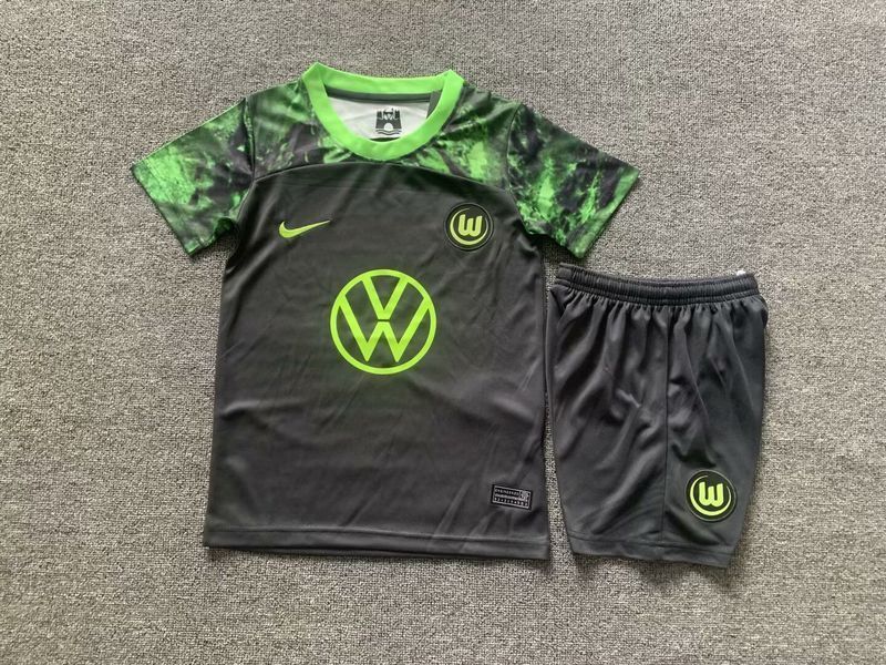 soccer jerseys Cheap wolfsburg away kids sets 2023 24 maglia calcio maillot football ca