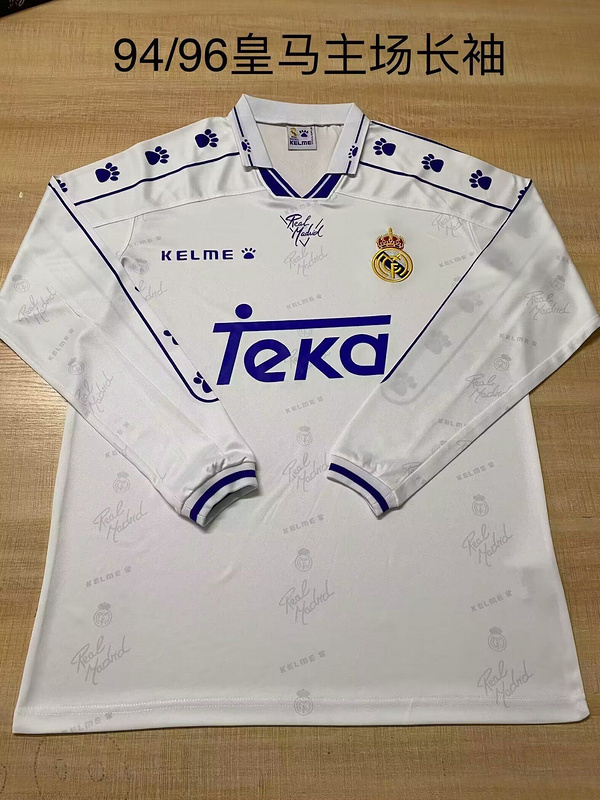 retro jersey Real madrid LS retro jerseys 1994 maglia calcio maillot football camisetas futbo