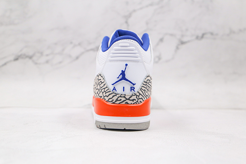 jordan 3 480 136064 148 AIR JORDAN 3 RETRO KNICKS WHITE OLD ROYAL UNIVERSITY ORANGE T... 74F2