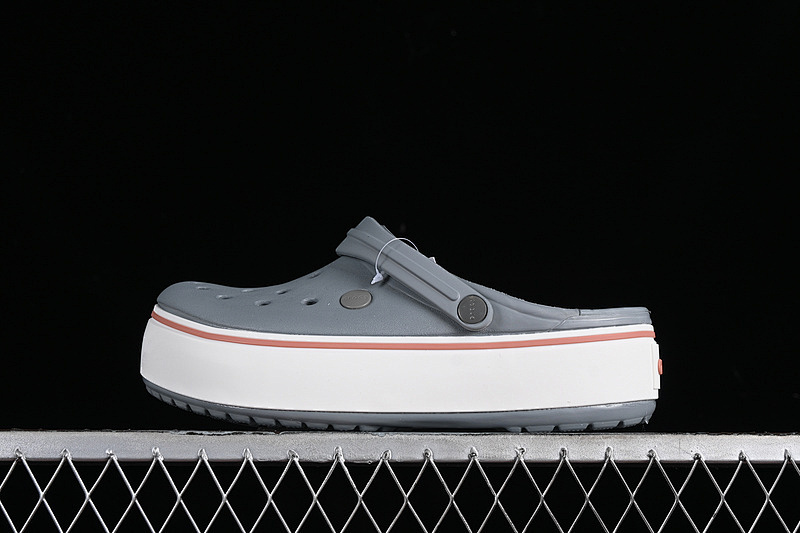 Sandal 【220】[CROCS CROCBAND PLATFORM RAINBOW WHITE∕GREY]-[WOMAN︰36-40] E314