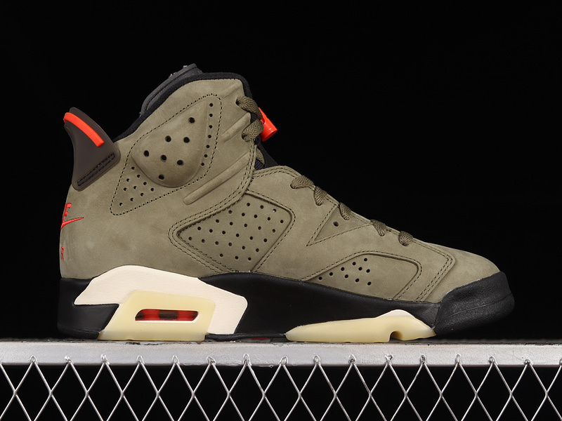 jordan 6 650 CN1084 200 TRAVIS SCOTT X AIR JORDAN 6 RETRO MEDIUM OLIVE BLACK SAIL UNIVERSITY