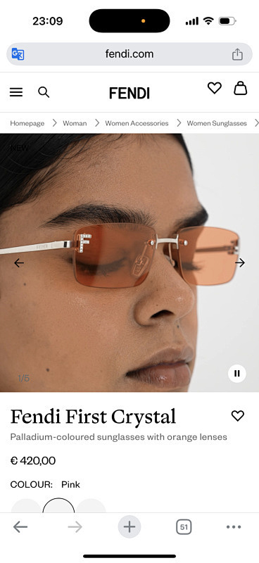 Fendi glasses -FENDI 005512C8