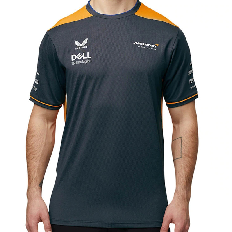 mercedes McLaren 2022 F1 black and orange T shirtAB14