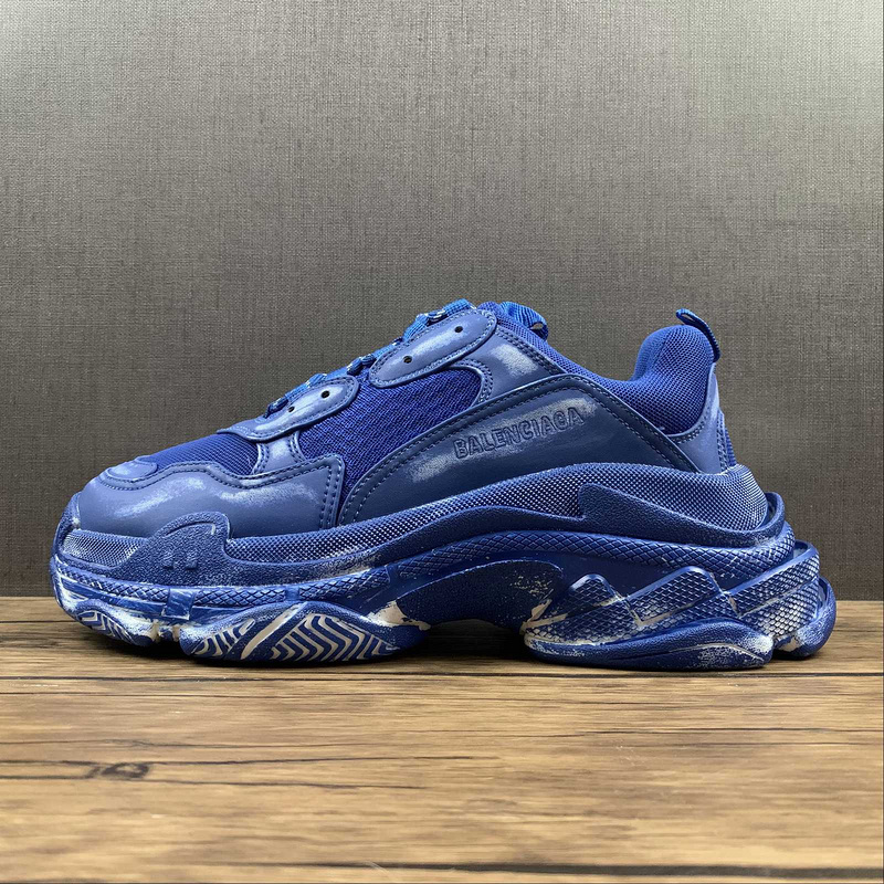 triple s 470 BA LEN CIAGA TRIPLE S SNEAKERS DARK BLUE DARK BLUE DARK BLUE WOMAN 35 39 MAN 40