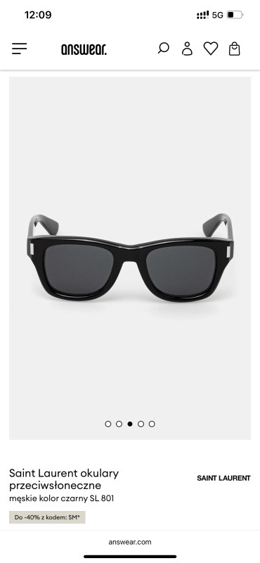 SAINTLAURENT glasses -Pull rod case 000558FB