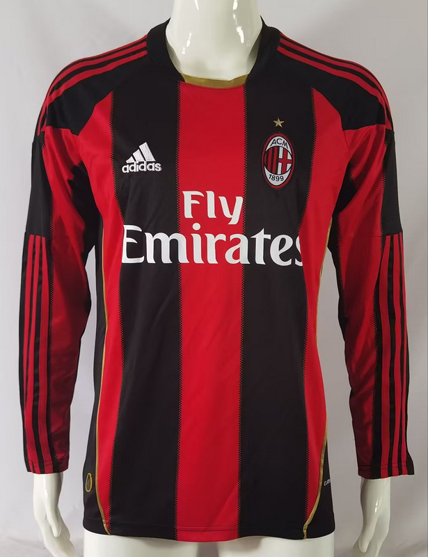 vintage AC Milan LS retro jerseys 2011 maglia calcio maillot football camisetas futbolF