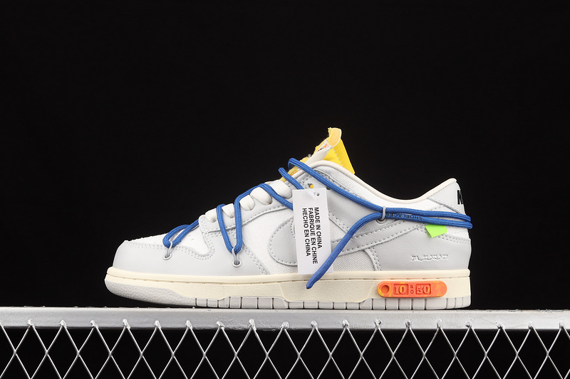 dunk 360 DM1602 112 OW X SB DUNK LOW LOT 10 OF 50 SAIL NEUTRAL GREY BATTLE BLUE UNSIEX 36 45