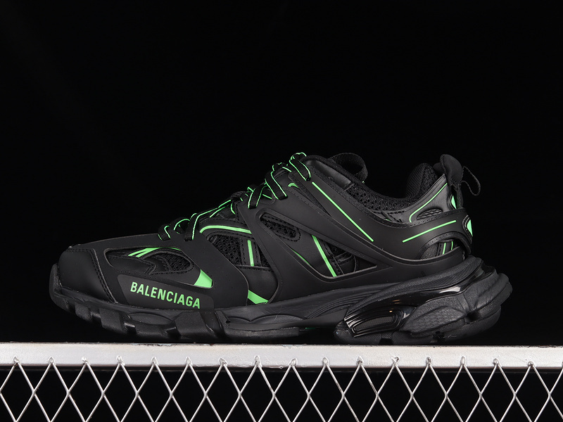 BALENCIAGA TRACK 【550】[W3AC21035]-[BA﹡LEN﹡CIAGA TRACK TESS S.GOMMA SNEAKER BLACK∕BLACK∕GREEN]-